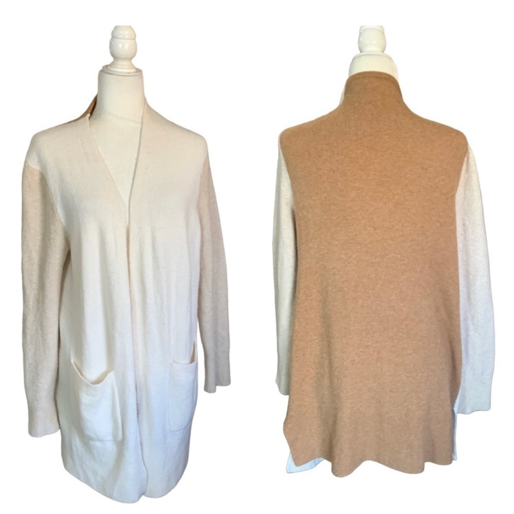 Madewell  Women's Kent Colorblock open front Cardigan Heather Timber M3106 Sz M